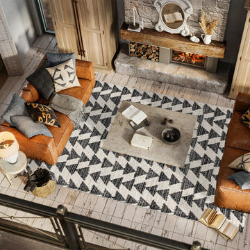 Aisha Moroccan Triangle Geometric Area Rug